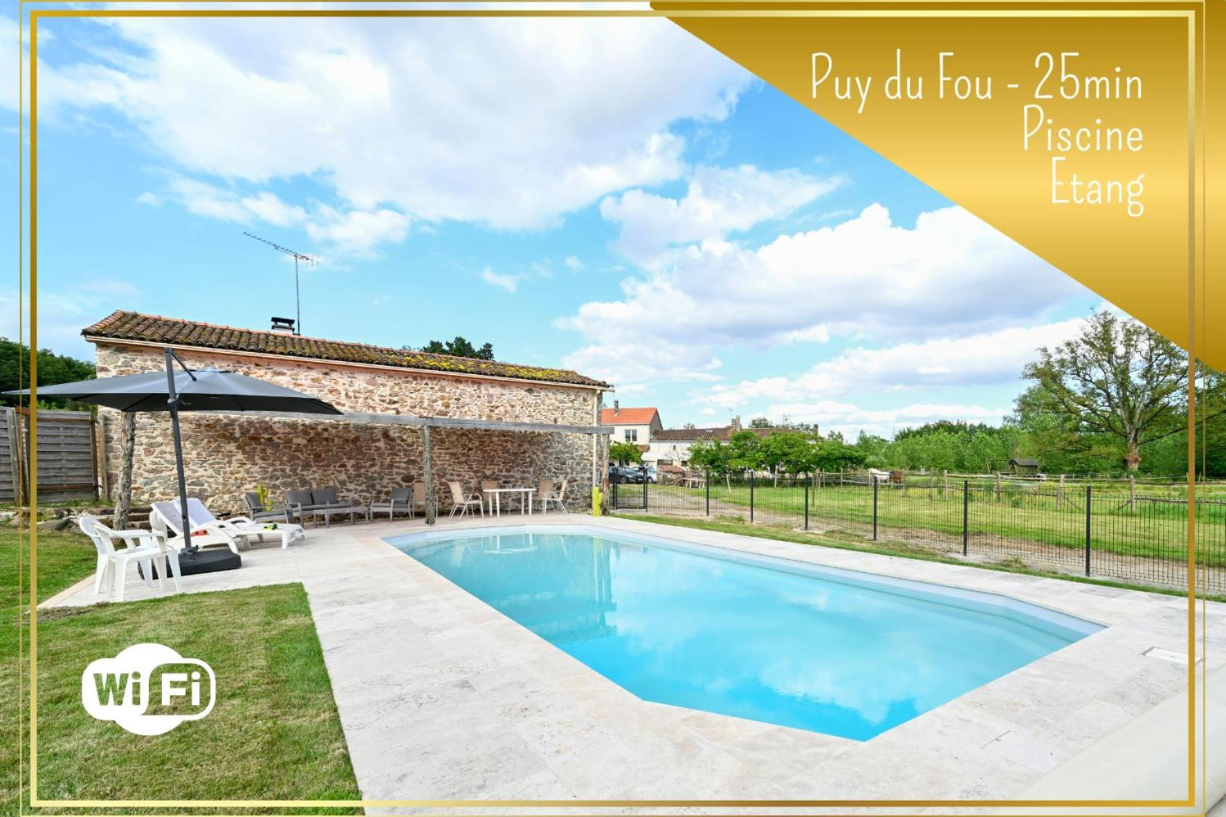 L'Evasion En Pierre Piscine Et Etang Prive Villa Sevremoine Exterior photo